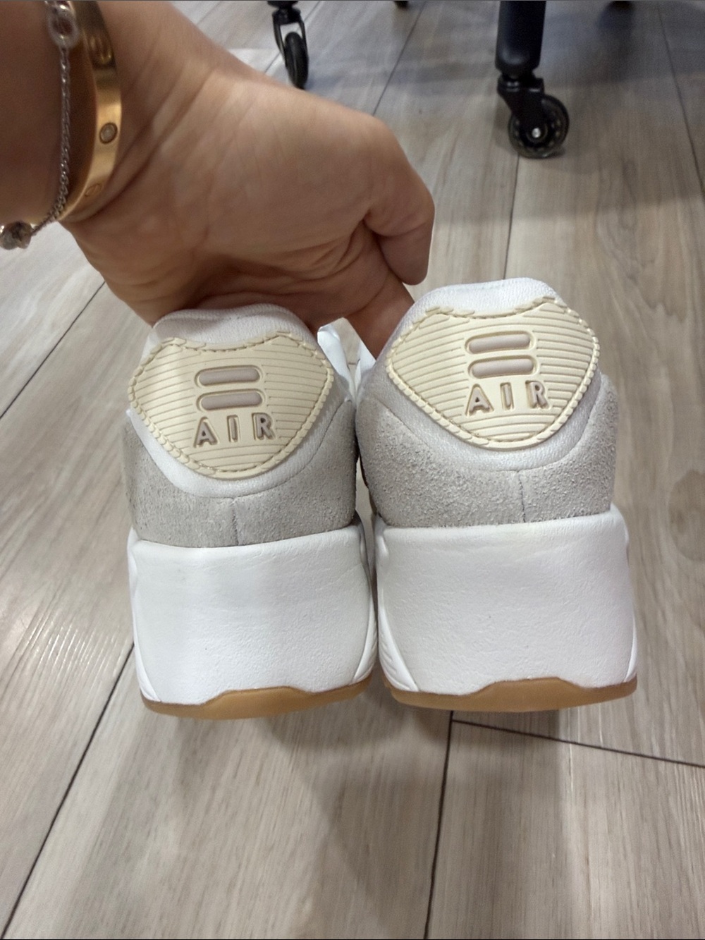 Nike White & Light Beige Air Max Sneakers - Picture 6 of 7